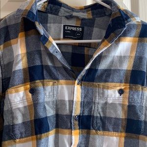 Men’s Express Blue and Yellow Flannel